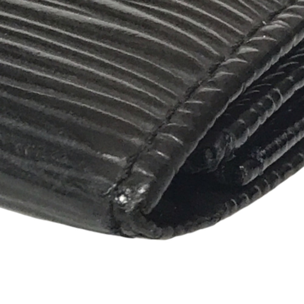 LOUIS VUITTON Coin case  M63412 Epi Leather black Compact wallet Porto Monnaie Simple Coin Purse