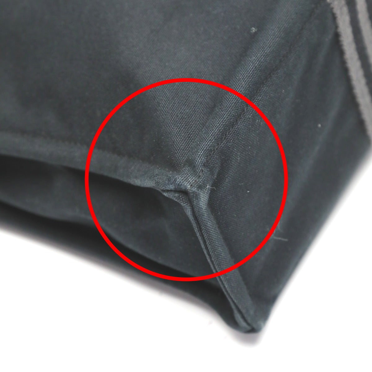 HERMES Tote Bag cotton black Fool ToeMM Her Line