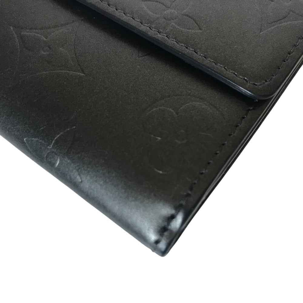 LOUIS VUITTON Coin case M65122 Monogram mat black Compact wallet Noir