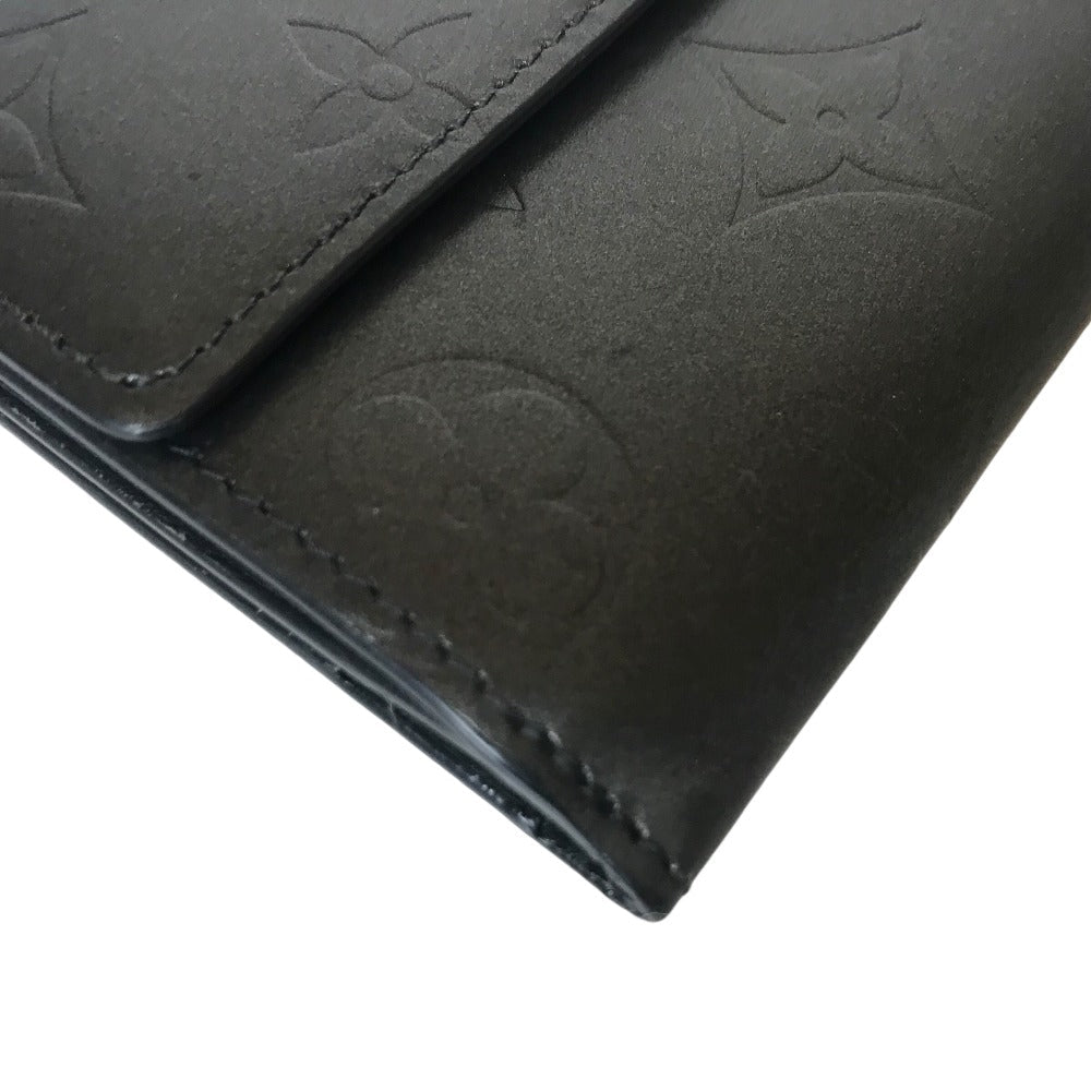 LOUIS VUITTON Coin case M65122 Monogram mat black Compact wallet Noir