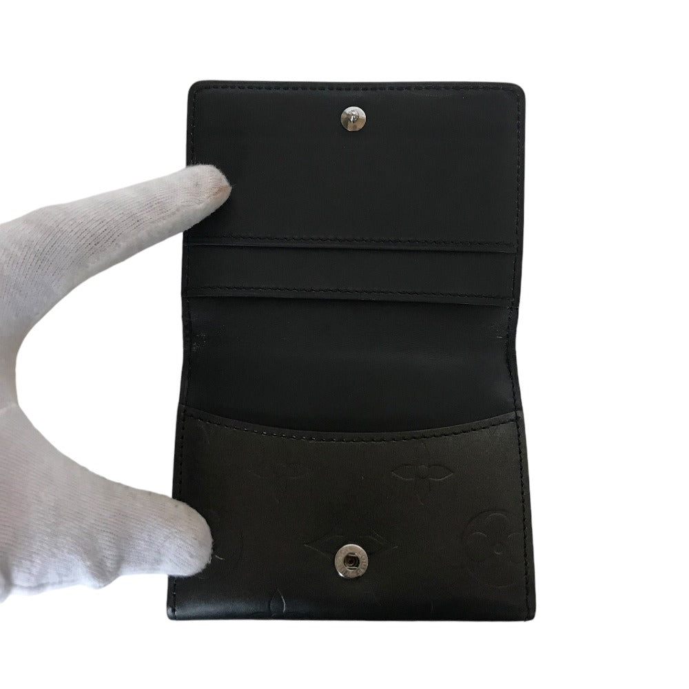 LOUIS VUITTON Coin case M65122 Monogram mat black Compact wallet Noir