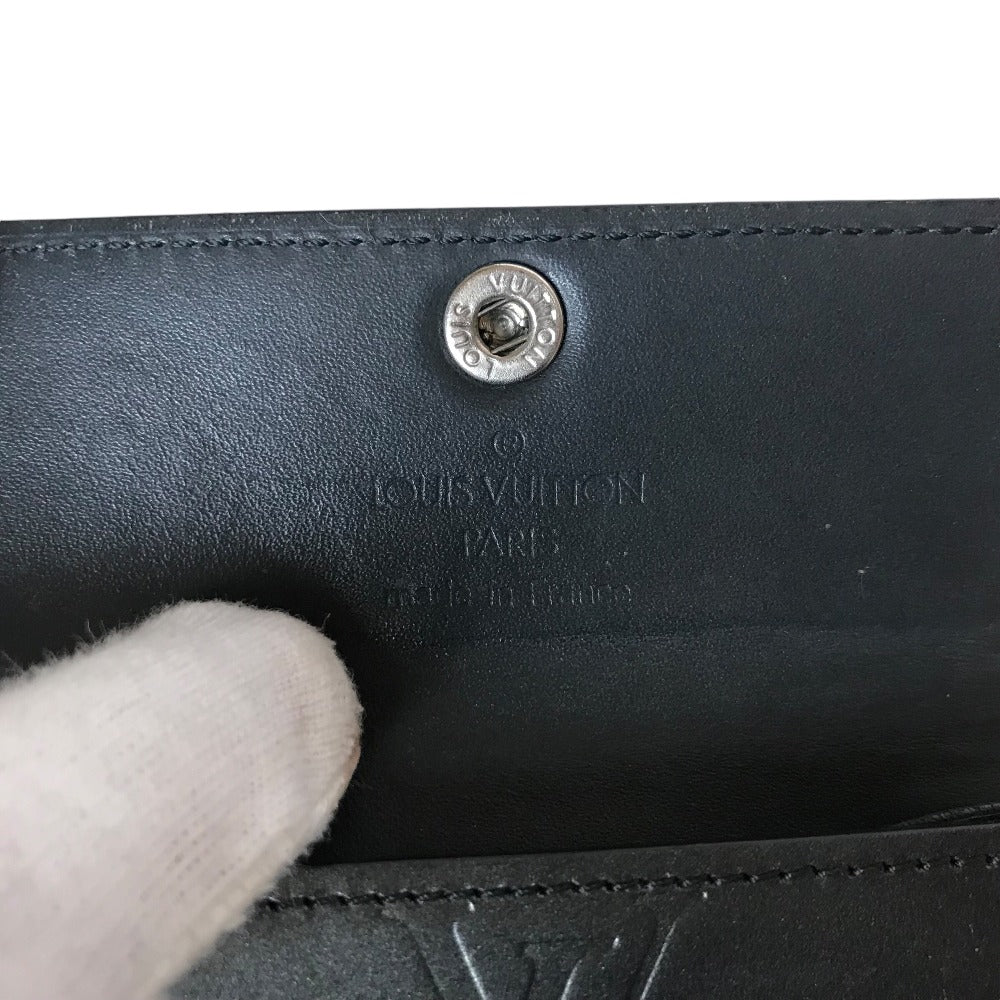 LOUIS VUITTON Coin case M65122 Monogram mat black Compact wallet Noir