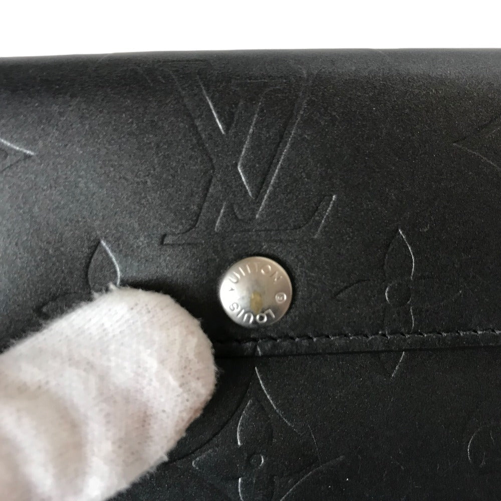 LOUIS VUITTON Coin case M65122 Monogram mat black Compact wallet Noir