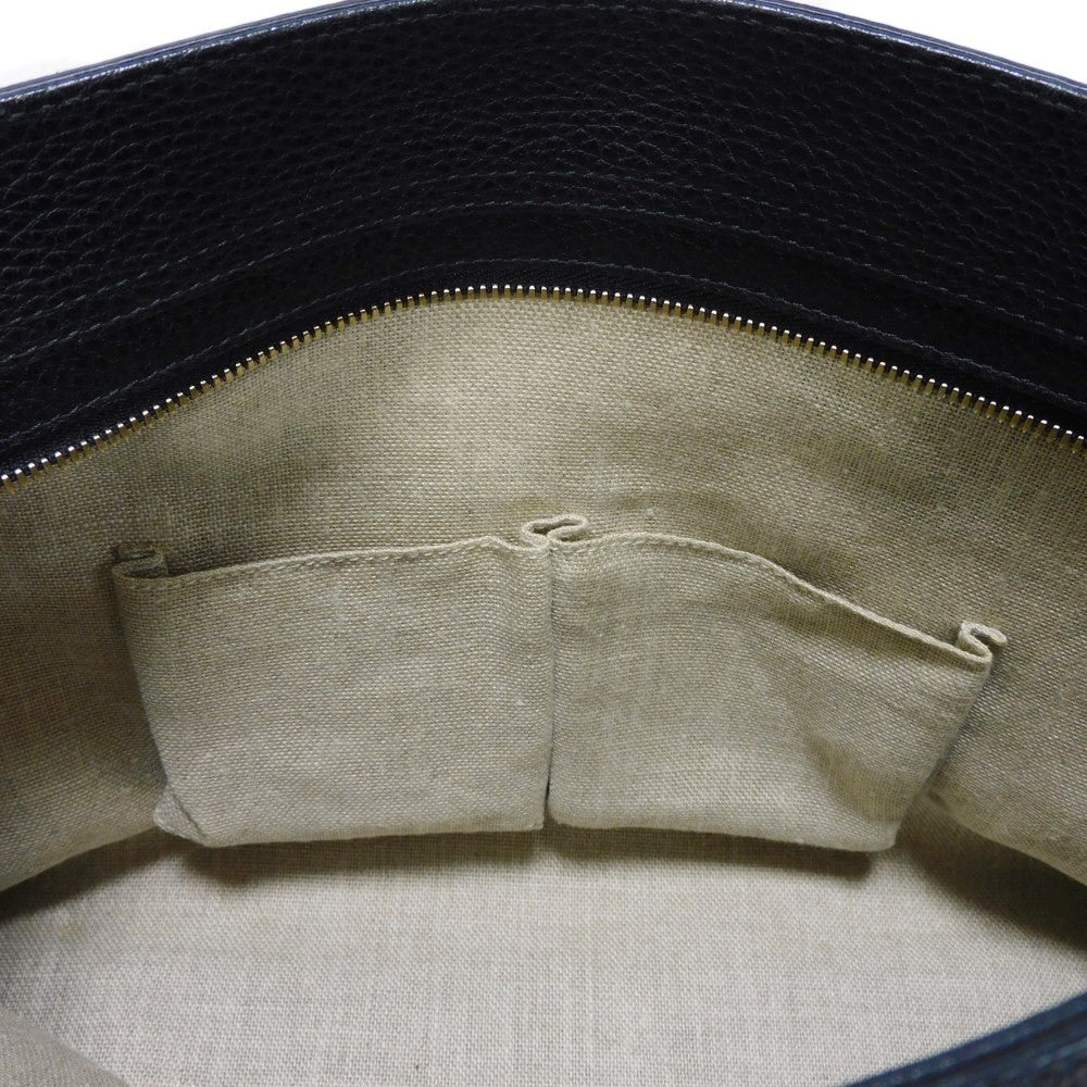 GUCCI Tote Bag 449642 CAO0G 1000 Calf leather (embossed) black Logo embossing Bamboo Tassel Tote
