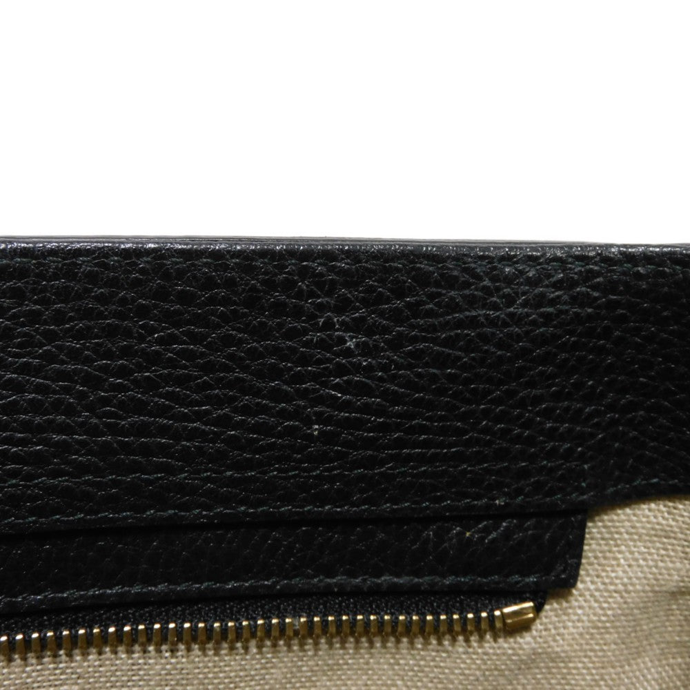 GUCCI Tote Bag 449642 CAO0G 1000 Calf leather (embossed) black Logo embossing Bamboo Tassel Tote