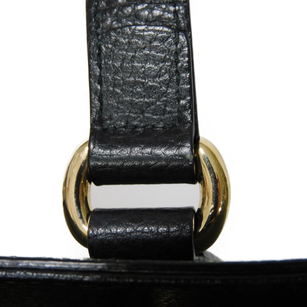 GUCCI Tote Bag 449642 CAO0G 1000 Calf leather (embossed) black Logo embossing Bamboo Tassel Tote
