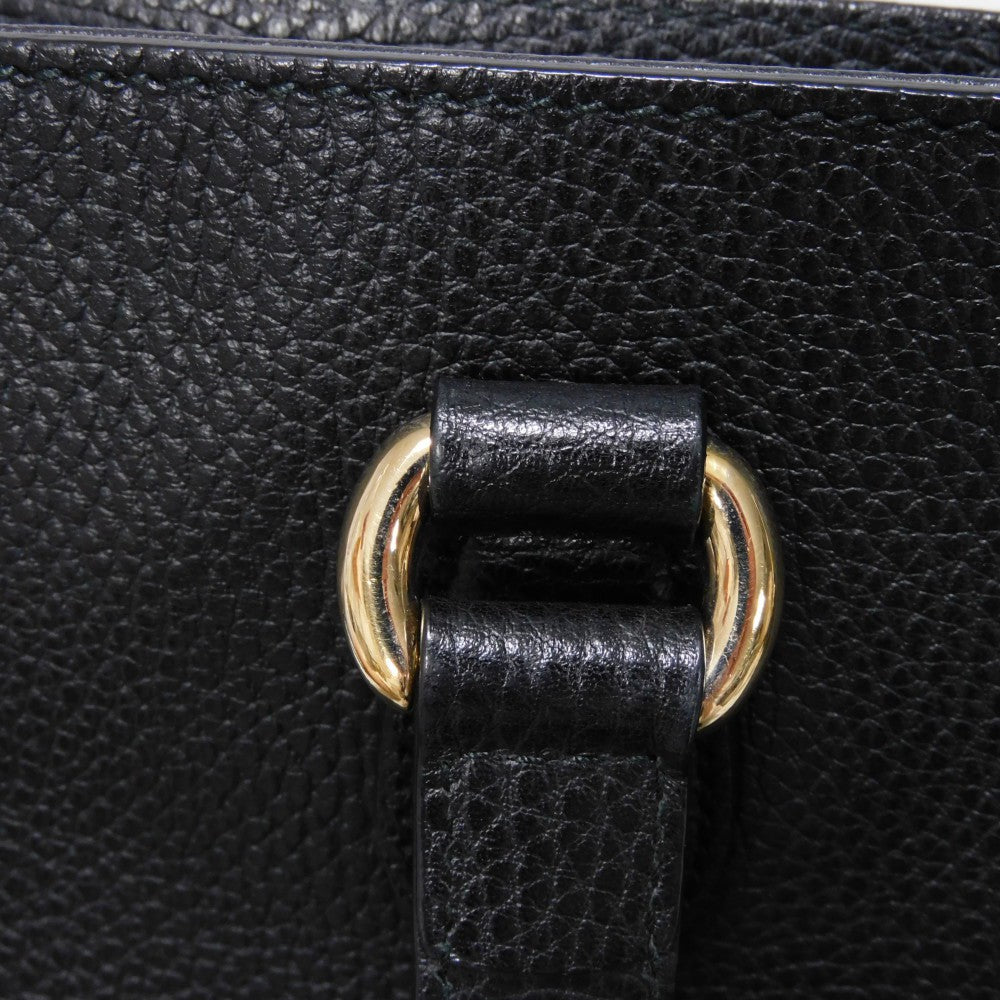 GUCCI Tote Bag 449642 CAO0G 1000 Calf leather (embossed) black Logo embossing Bamboo Tassel Tote
