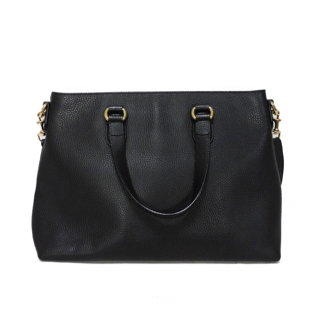 GUCCI Tote Bag 449642 CAO0G 1000 Calf leather (embossed) black Logo embossing Bamboo Tassel Tote