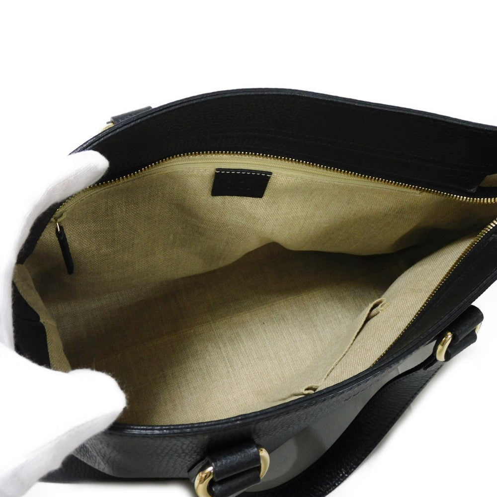 GUCCI Tote Bag 449642 CAO0G 1000 Calf leather (embossed) black Logo embossing Bamboo Tassel Tote