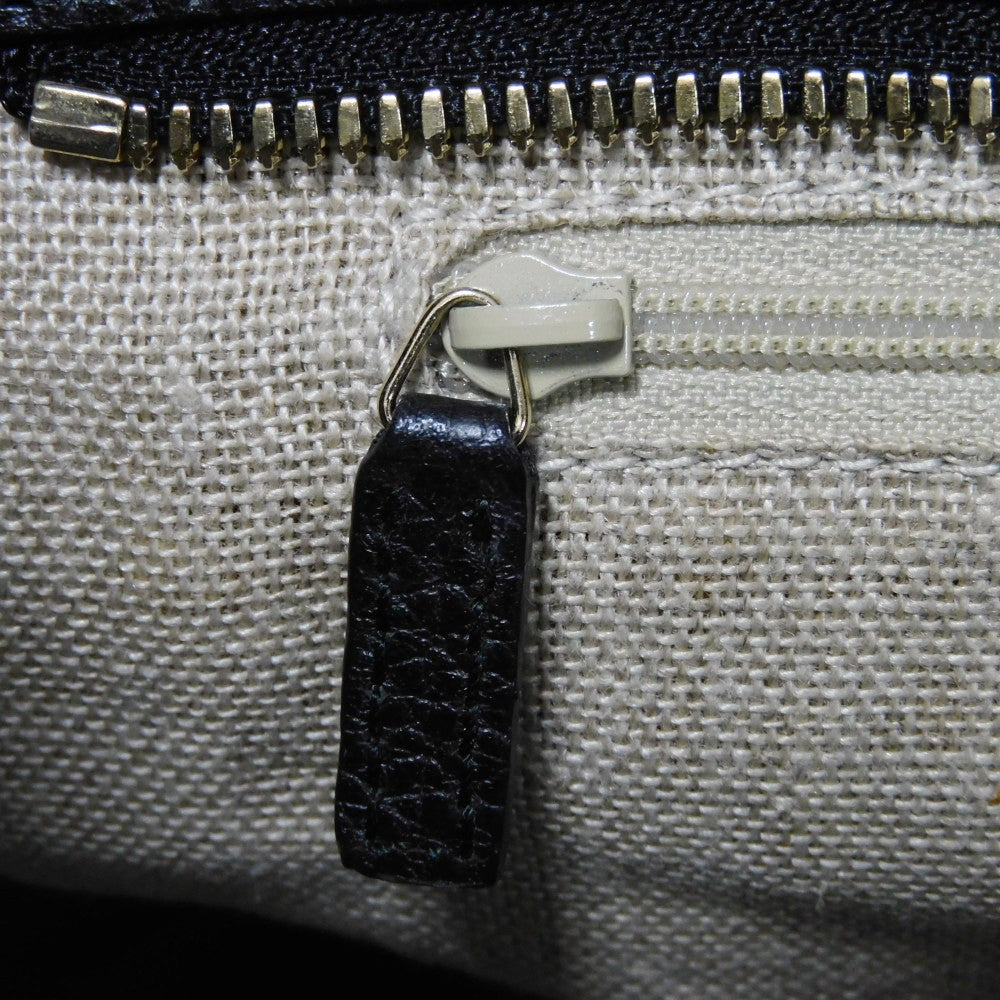 GUCCI Tote Bag 449642 CAO0G 1000 Calf leather (embossed) black Logo embossing Bamboo Tassel Tote