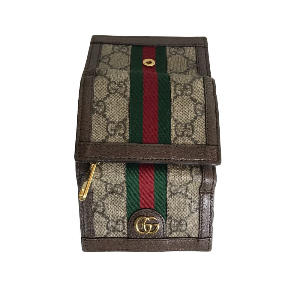 GUCCI Tri-fold wallet 644334 534563 GG Supreme Canvas Beige brown Compact wallet Ofidia