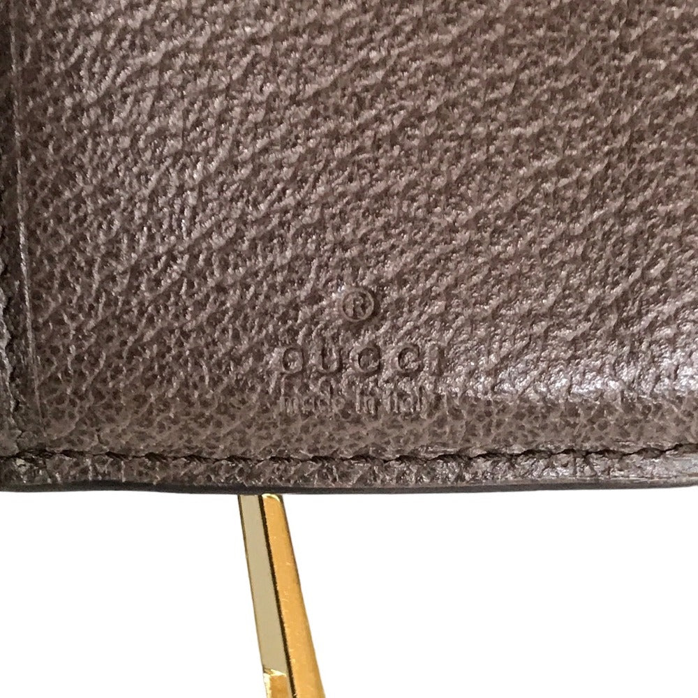 GUCCI Tri-fold wallet 644334 534563 GG Supreme Canvas Beige brown Compact wallet Ofidia