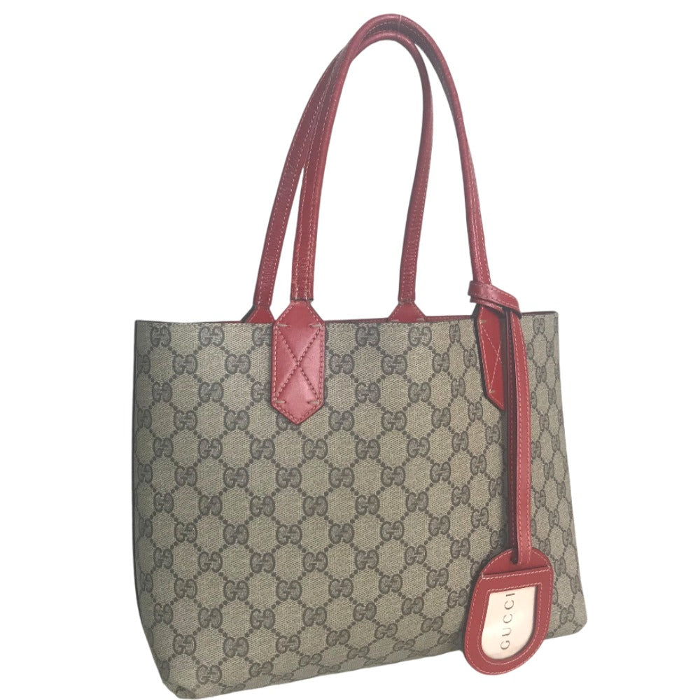 GUCCI Tote Bag 371023 802252 GG Supreme Canvas Red beige Shoulder Bag reversible