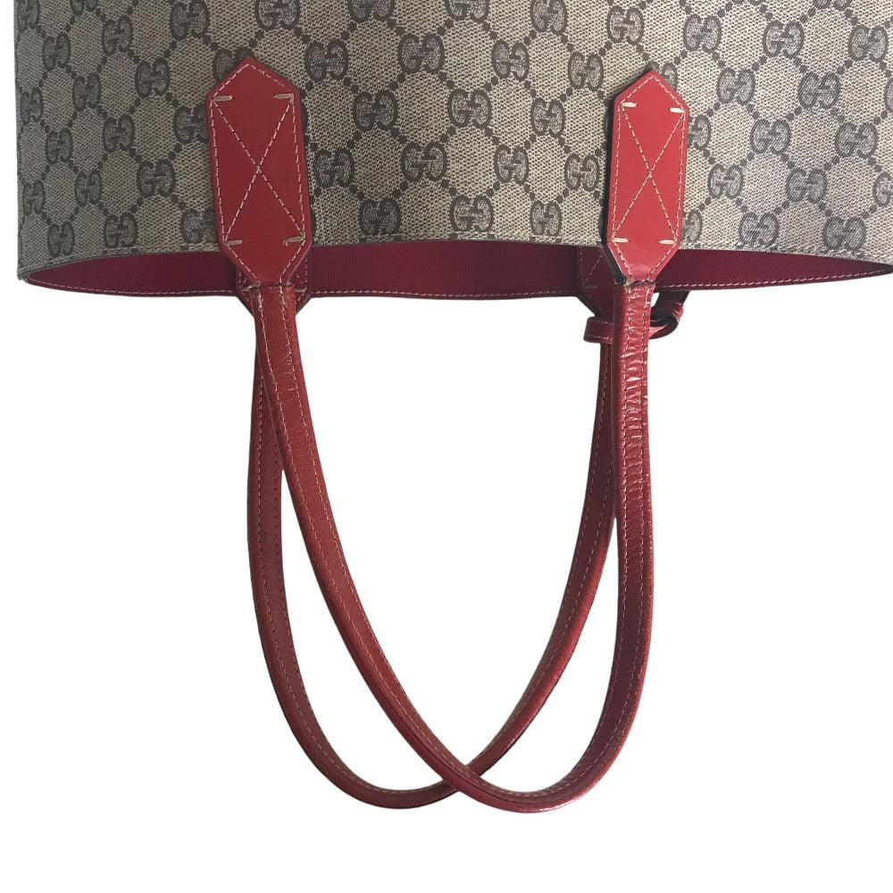 GUCCI Tote Bag 371023 802252 GG Supreme Canvas Red beige Shoulder Bag reversible