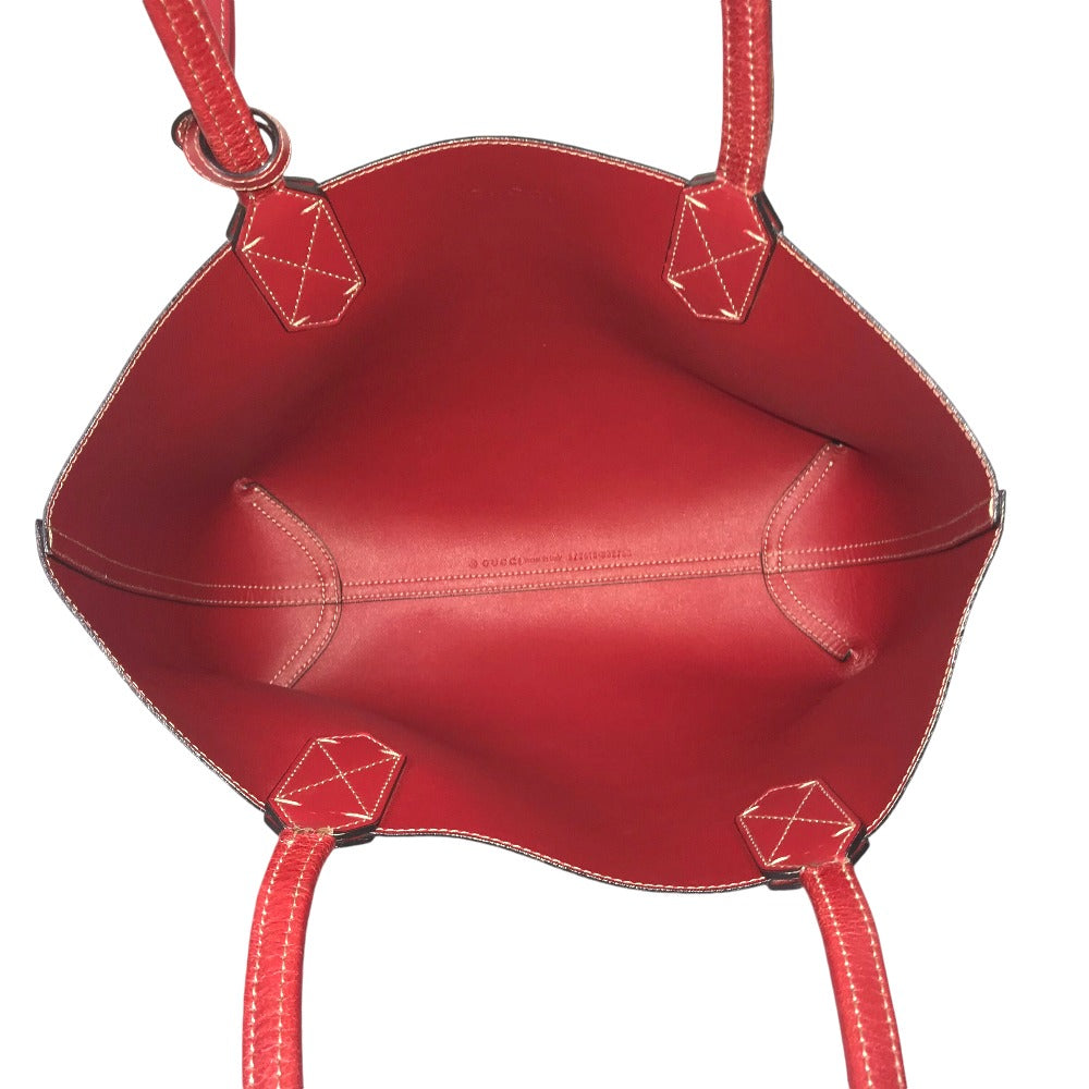 GUCCI Tote Bag 371023 802252 GG Supreme Canvas Red beige Shoulder Bag reversible