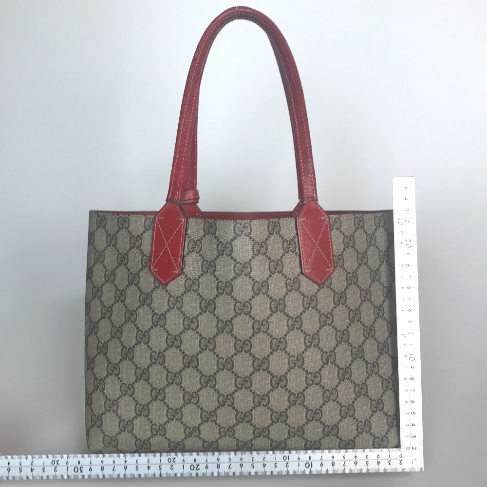 GUCCI Tote Bag 371023 802252 GG Supreme Canvas Red beige Shoulder Bag reversible