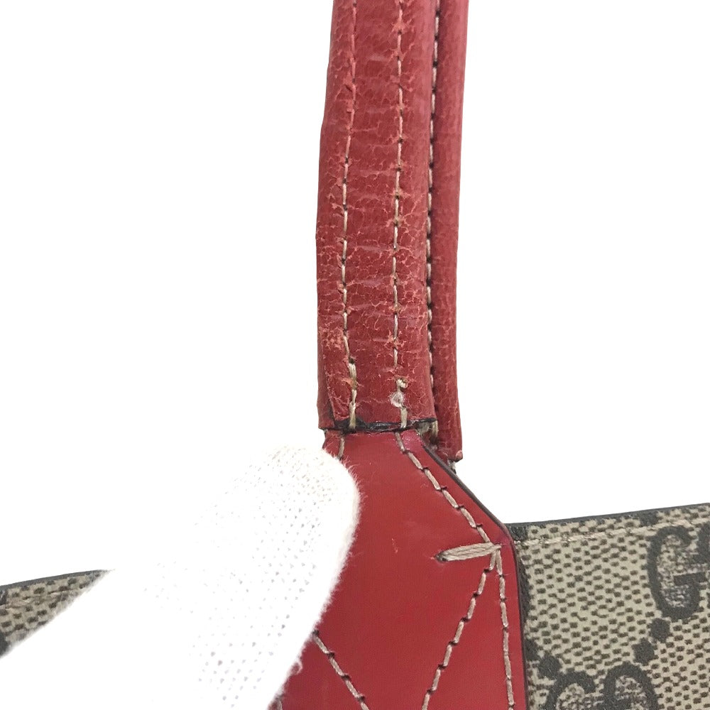 GUCCI Tote Bag 371023 802252 GG Supreme Canvas Red beige Shoulder Bag reversible