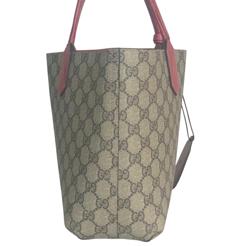 GUCCI Tote Bag 371023 802252 GG Supreme Canvas Red beige Shoulder Bag reversible