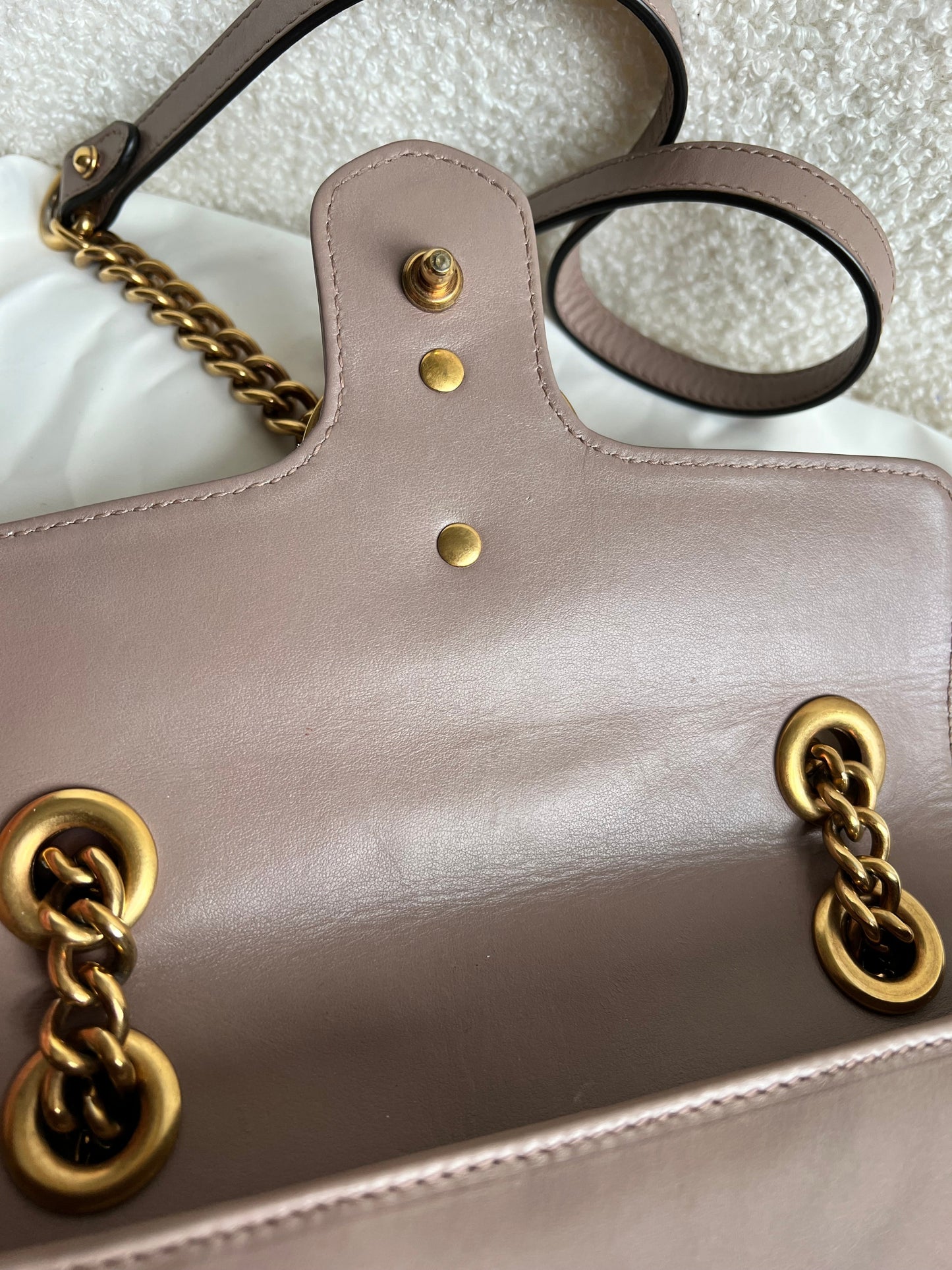 Gucci GG Dusty Pink Marmont Mini Shoulder Bag (RRP £1,890)
