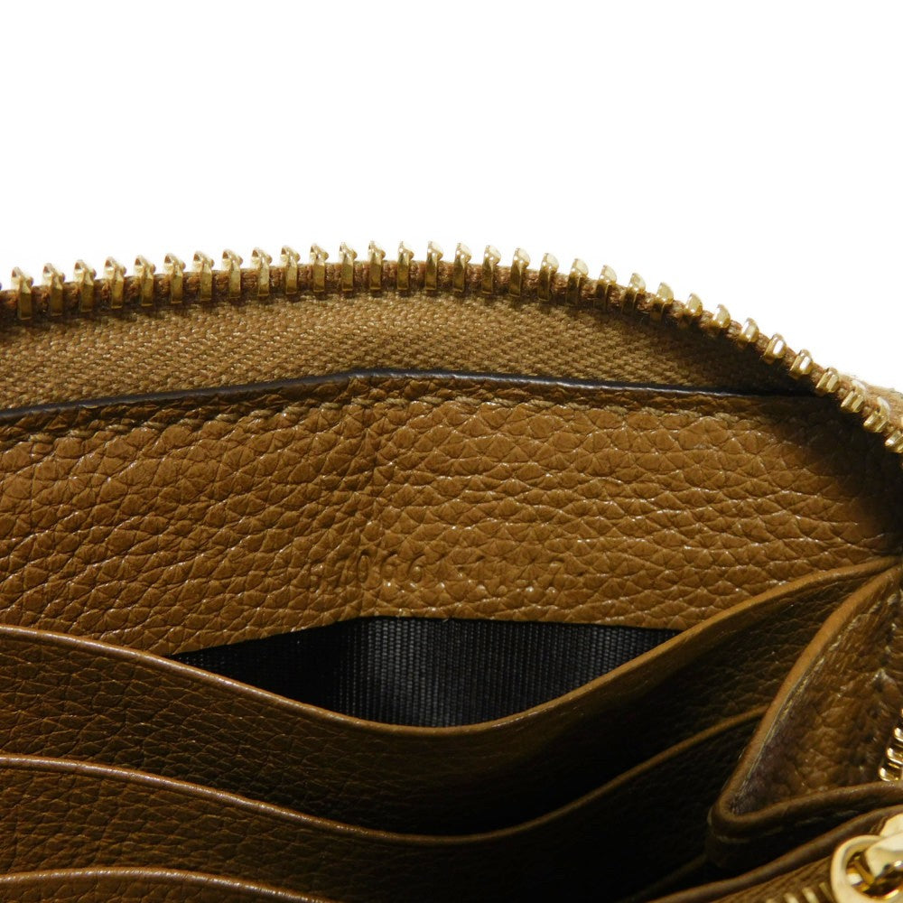 GUCCI Long Wallet Purse 570661 1B90X 2837 Grain leather (embossed) Brown Interlocking g horsebit Zumi Zip Around Wallet