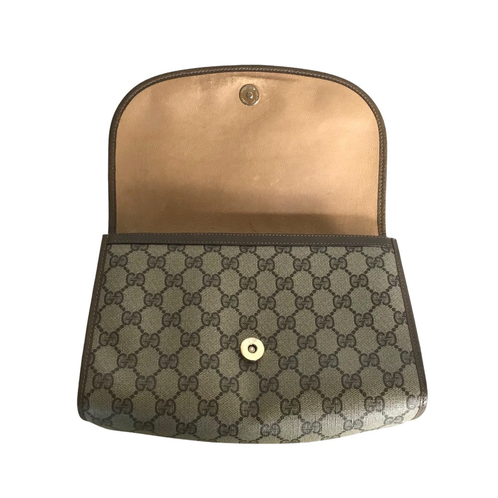 GUCCI Clutch bag 89 01 030 canvas beige business bag GG Old Gucci Shelly