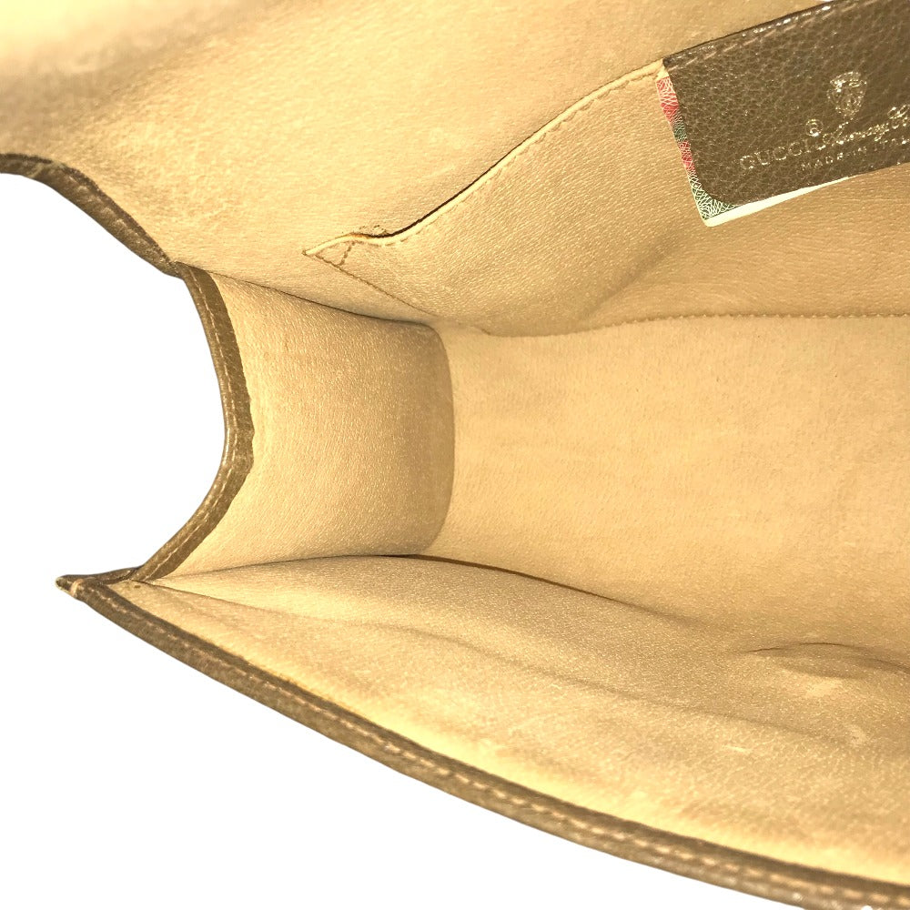 GUCCI Clutch bag 89 01 030 canvas beige business bag GG Old Gucci Shelly