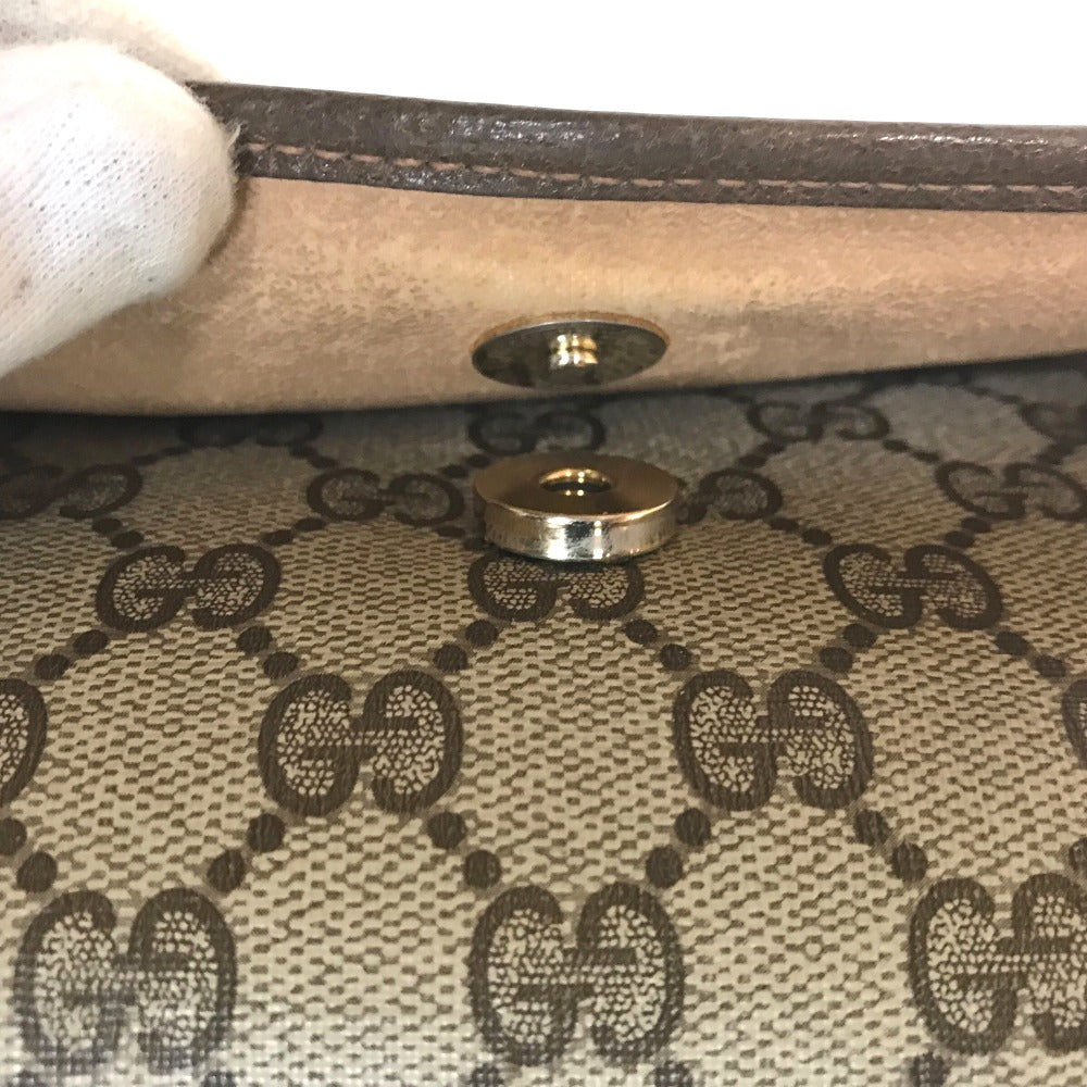GUCCI Clutch bag 89 01 030 canvas beige business bag GG Old Gucci Shelly