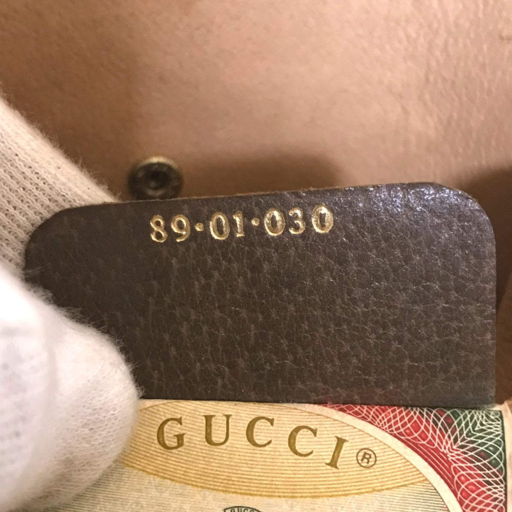 GUCCI Clutch bag 89 01 030 canvas beige business bag GG Old Gucci Shelly