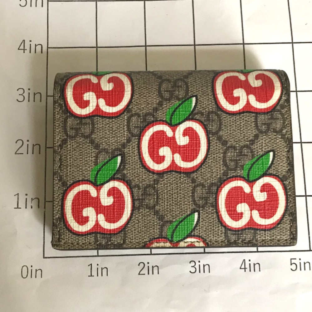 GUCCI Bifold Wallet 624641 2067 GG Supreme Canvas Multi Compact wallet GG Apple
