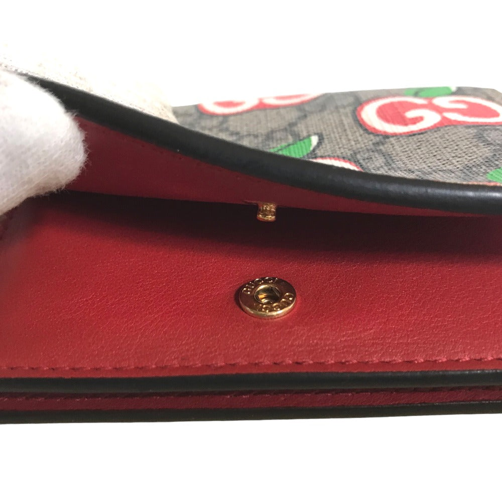 GUCCI Bifold Wallet 624641 2067 GG Supreme Canvas Multi Compact wallet GG Apple