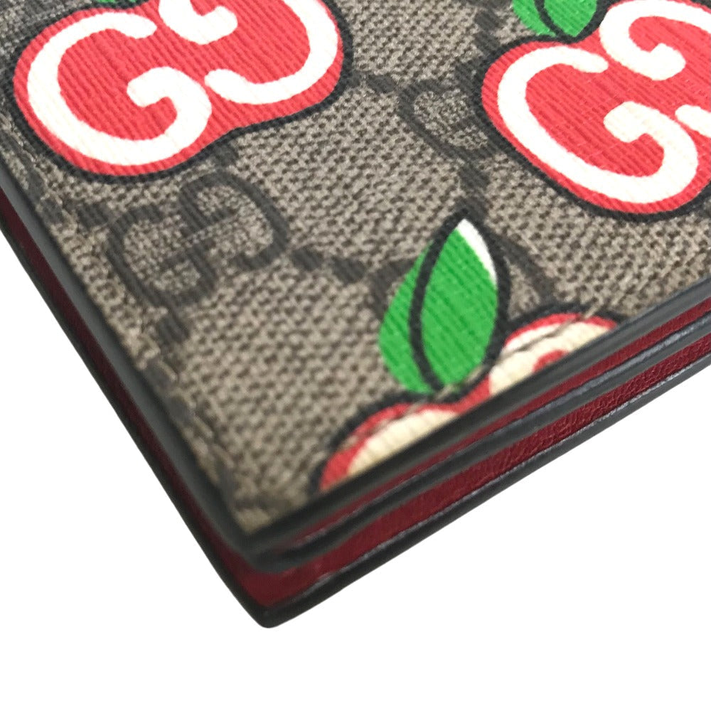 GUCCI Bifold Wallet 624641 2067 GG Supreme Canvas Multi Compact wallet GG Apple