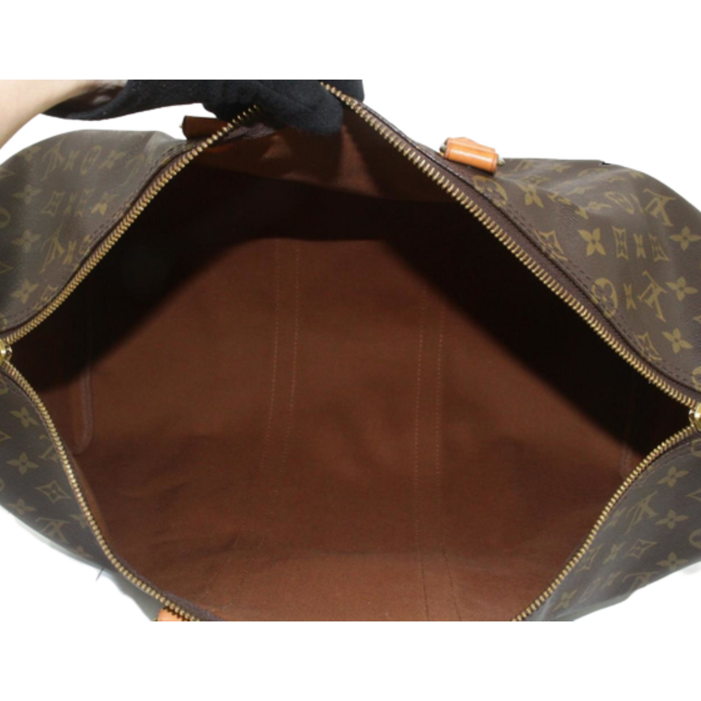 Louis Vuitton Brown Canvas Keepall Bandouliere 45 travel bag