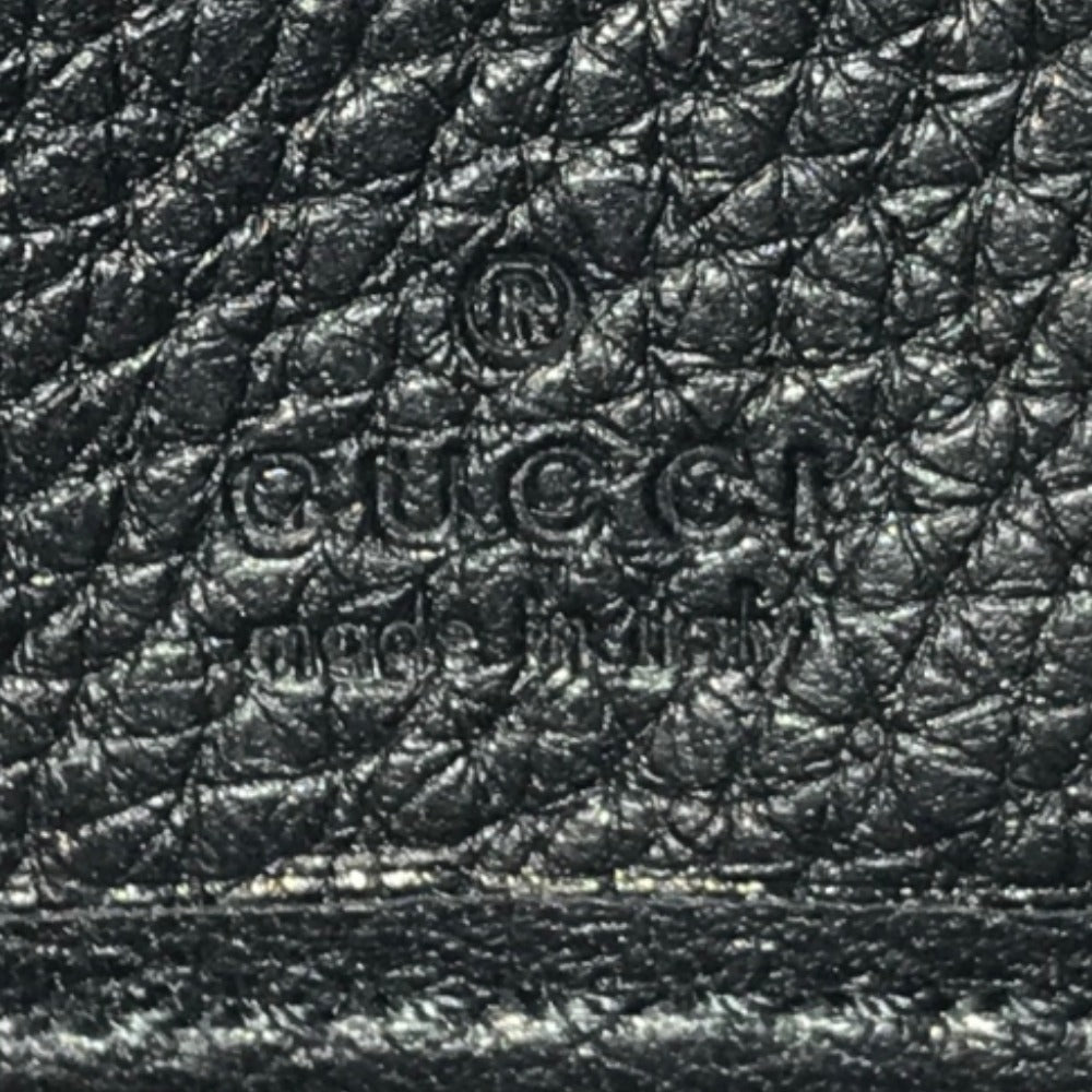 GUCCI Long Wallet Purse 496317 0959 leather black Round zip Sherry line mens(Unisex) Used