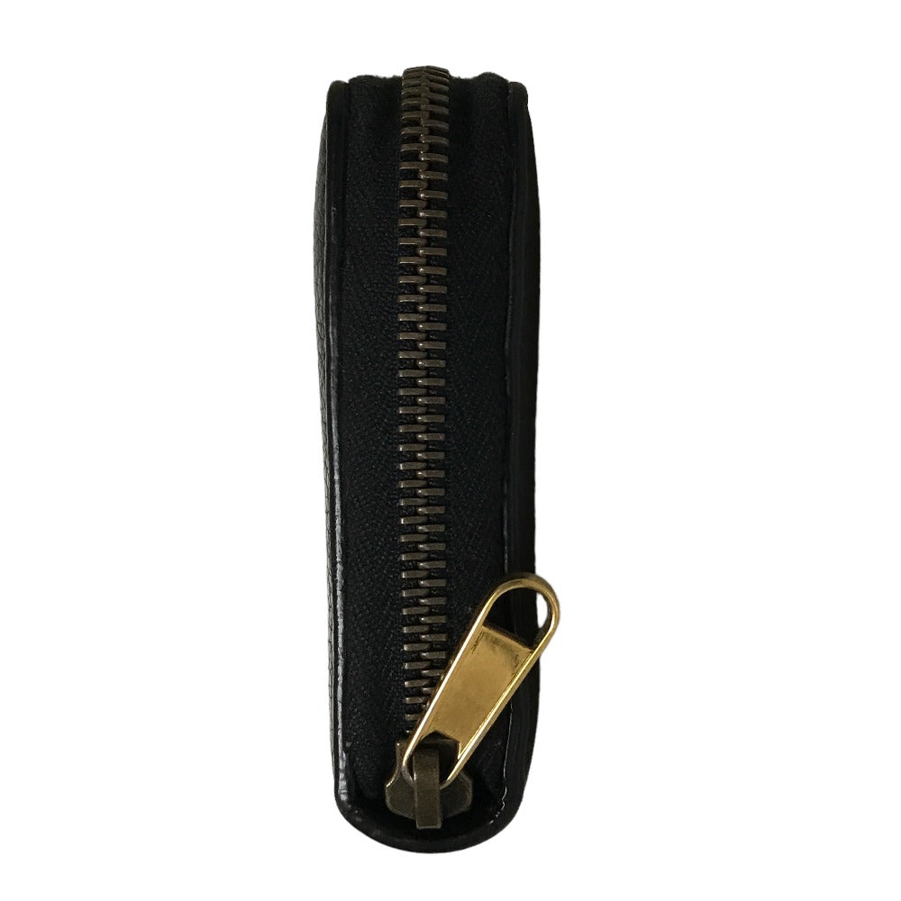GUCCI Long Wallet Purse 496317 0959 leather black Round zip Sherry line mens(Unisex) Used
