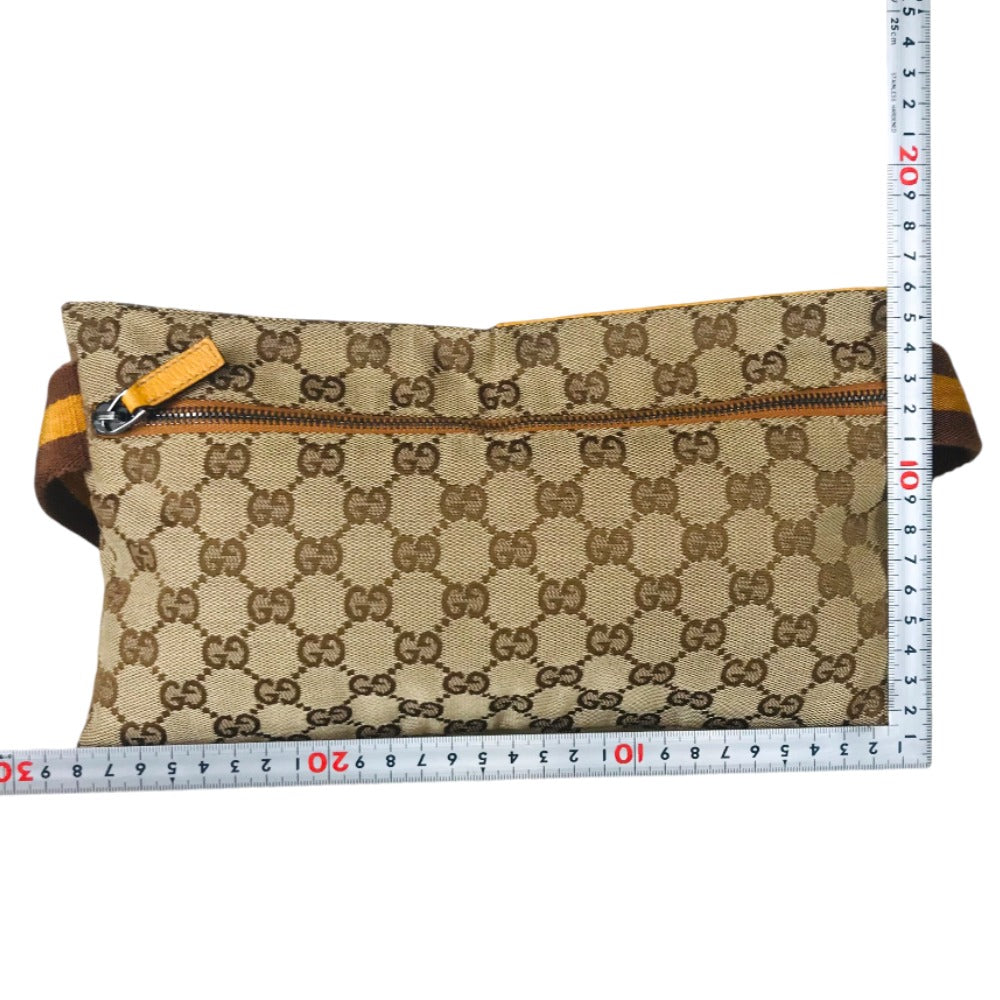 GUCCI Waist bag 28566  GG canvas beige Cross body