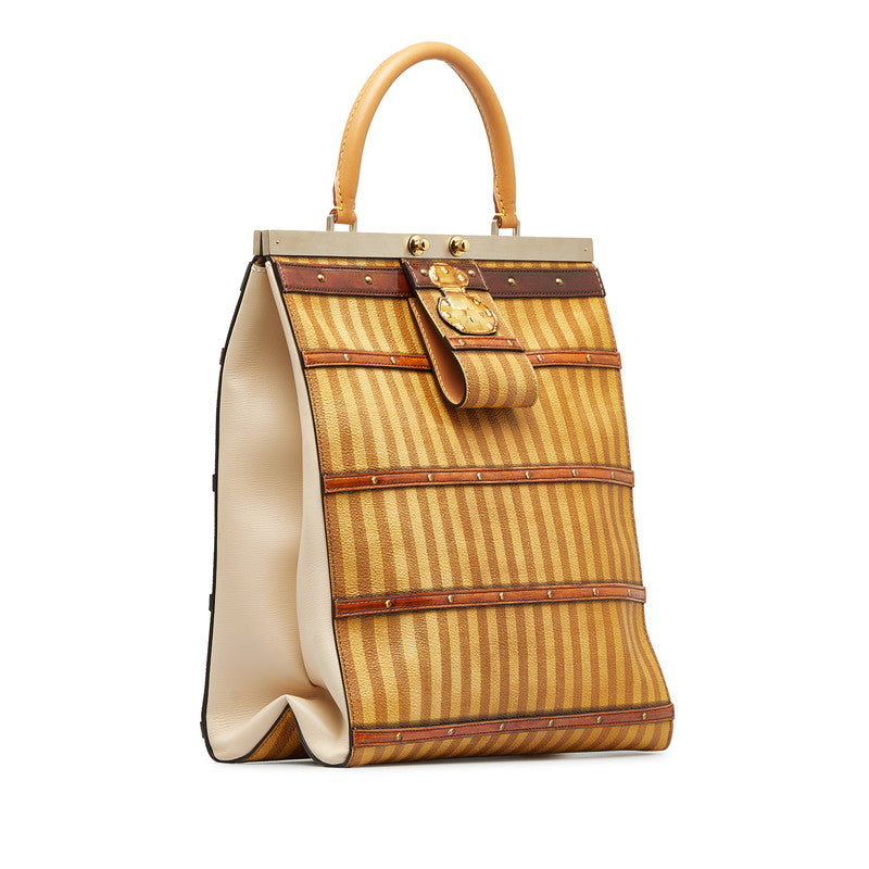 Louis Vuitton Crown Frame GM Trunk Bag Isedan Limited Handbag Shoulder Bag 2WAY M52744 Brown PVC Leather Ladies Louis Vuitton