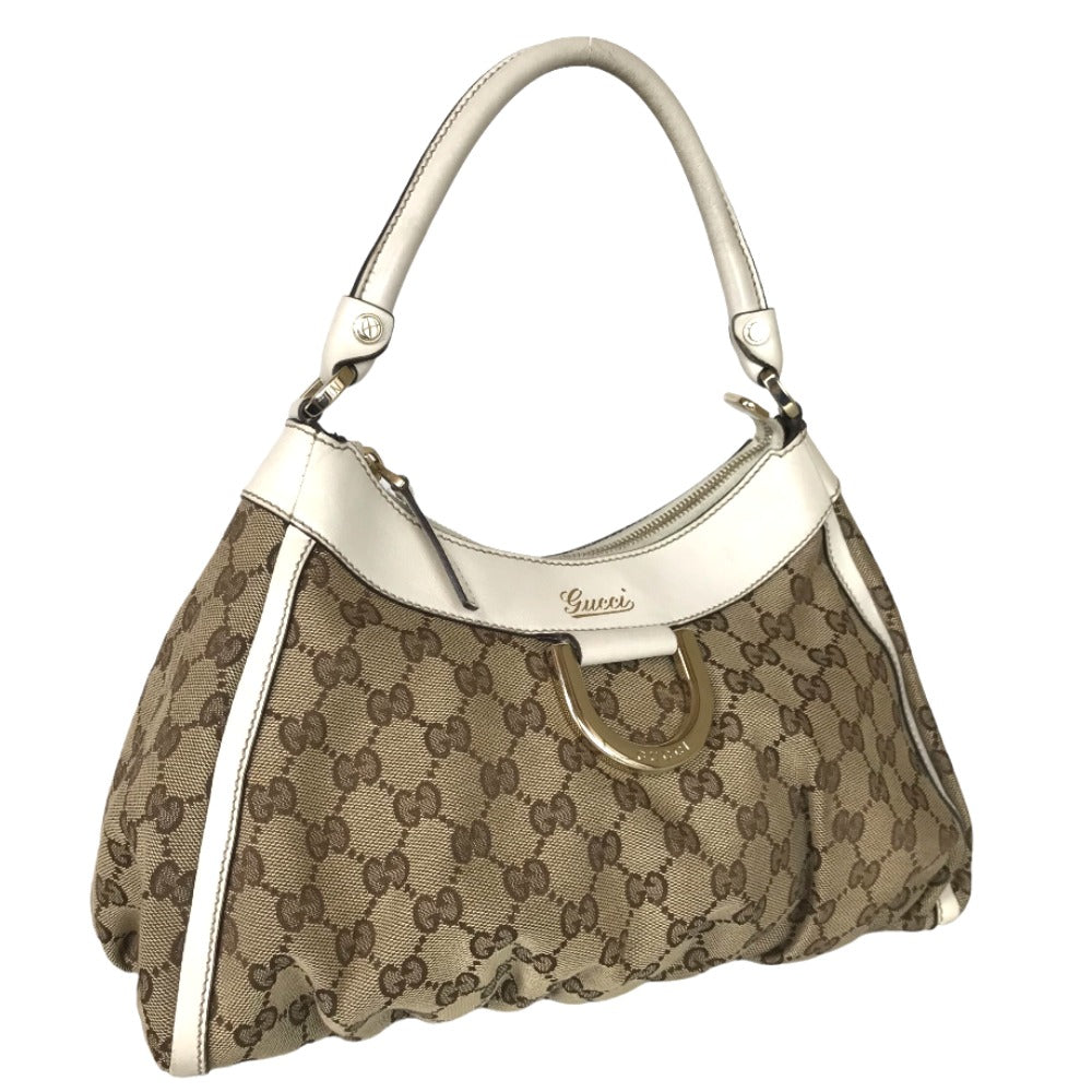 GUCCI Handbag 190525 0010 13 GG canvas Beige white Sling bag Abbey Women Used