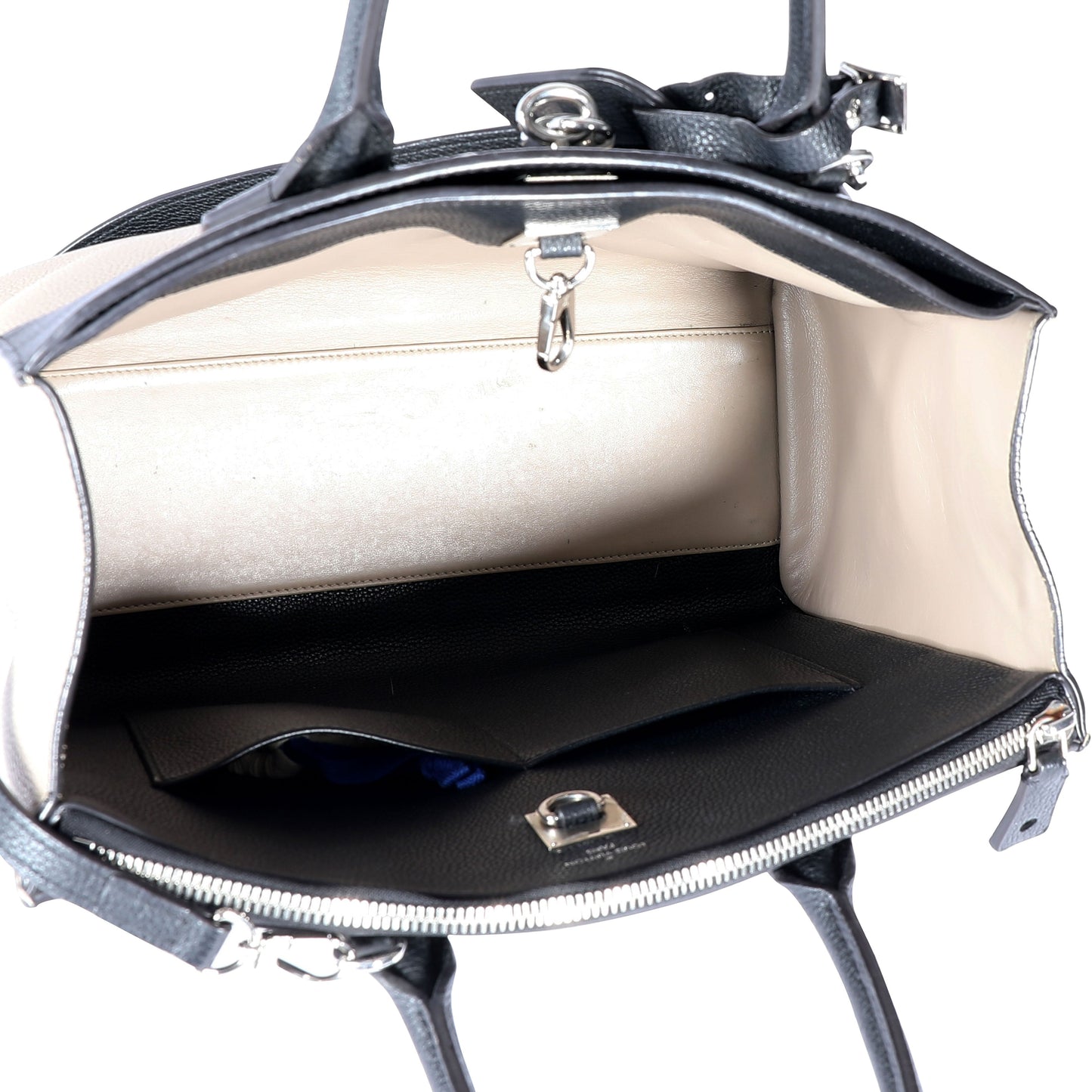 LOUIS VUITTON Black & Galet Calfskin City Steamer MM