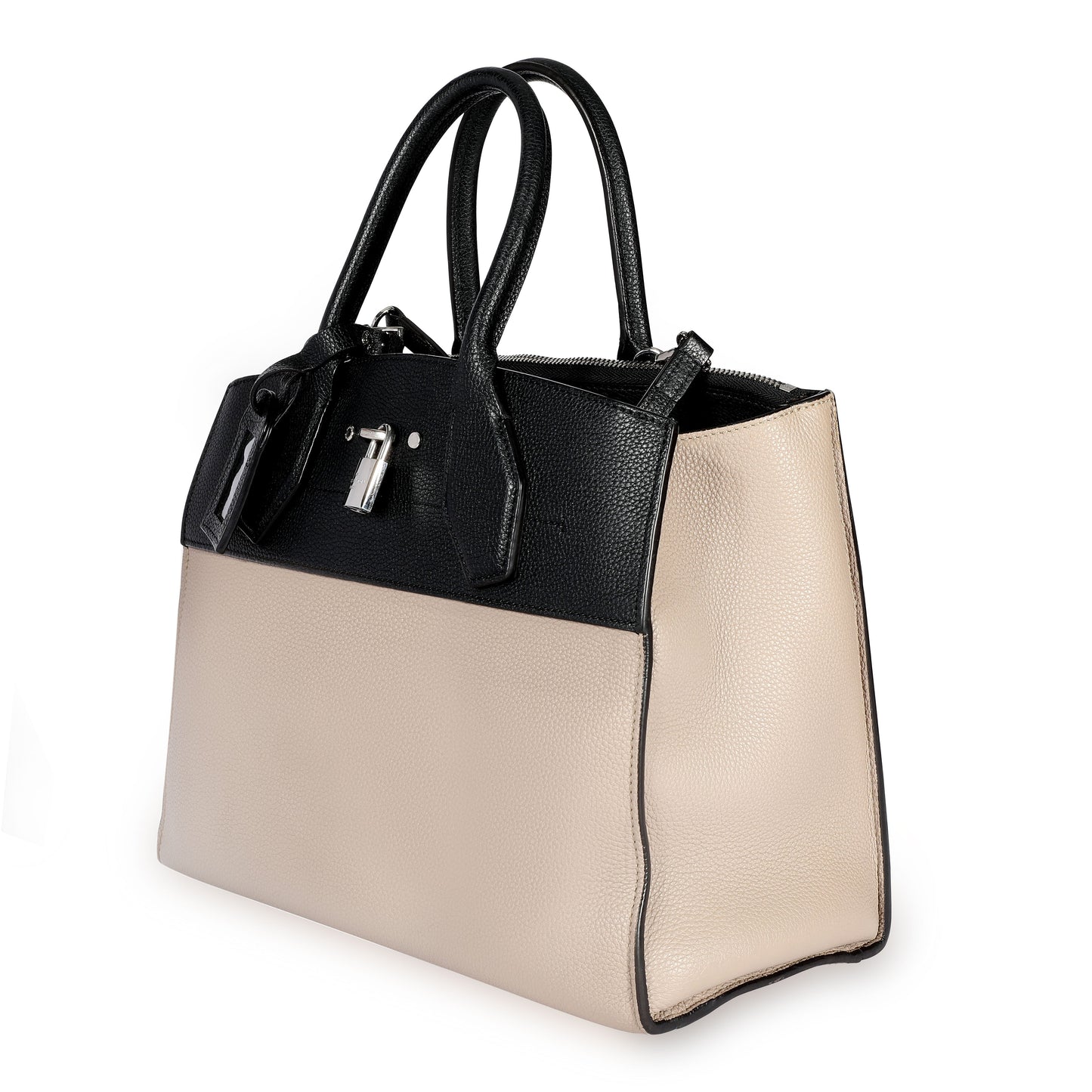 LOUIS VUITTON Black & Galet Calfskin City Steamer MM