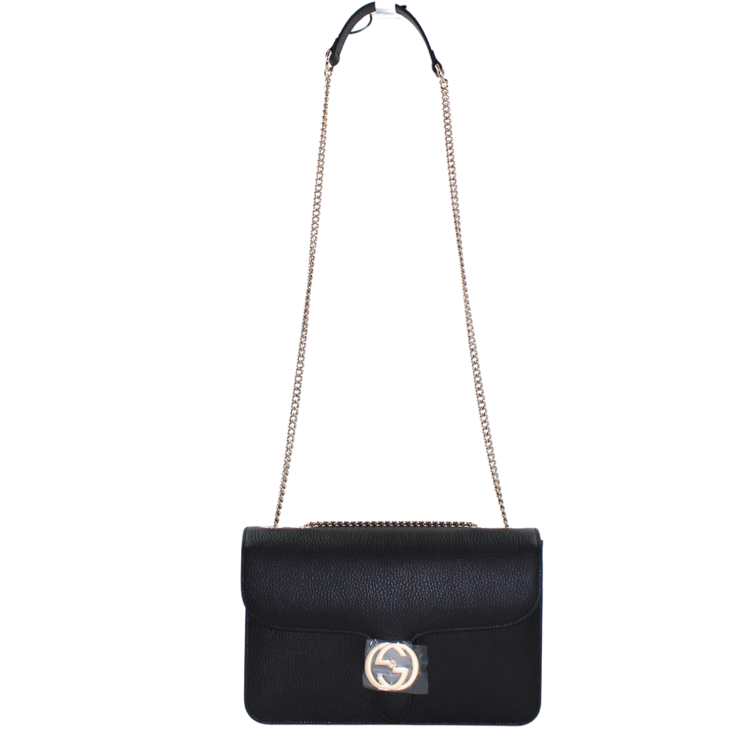 Gucci Large Interlocking GG Leather Shoulder Bag