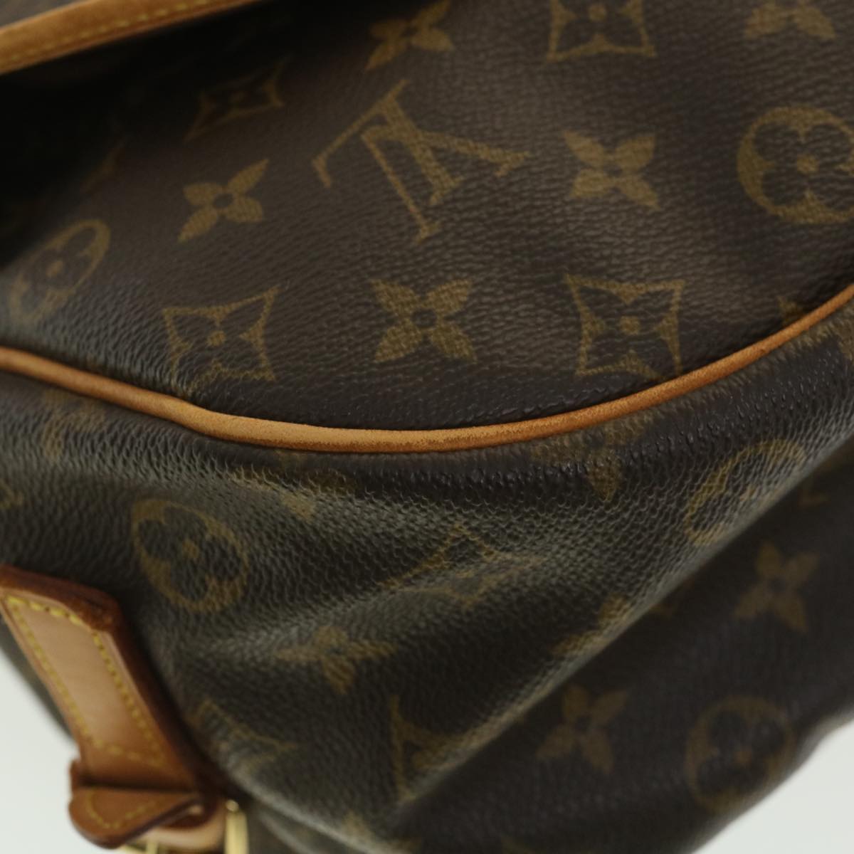 Louis Vuitton Brown Canvas Saumur shoulder bag