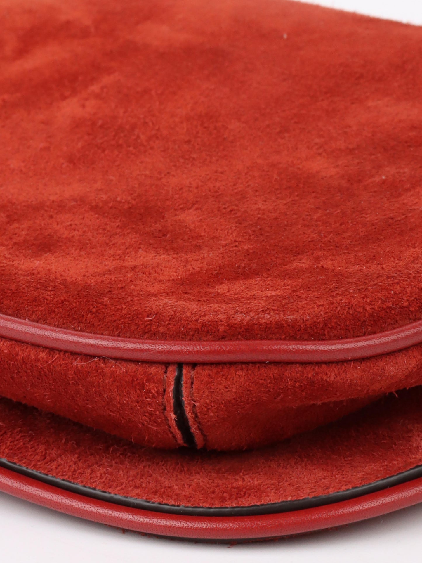Gucci Blondie Red Suede Shoulder Bag.