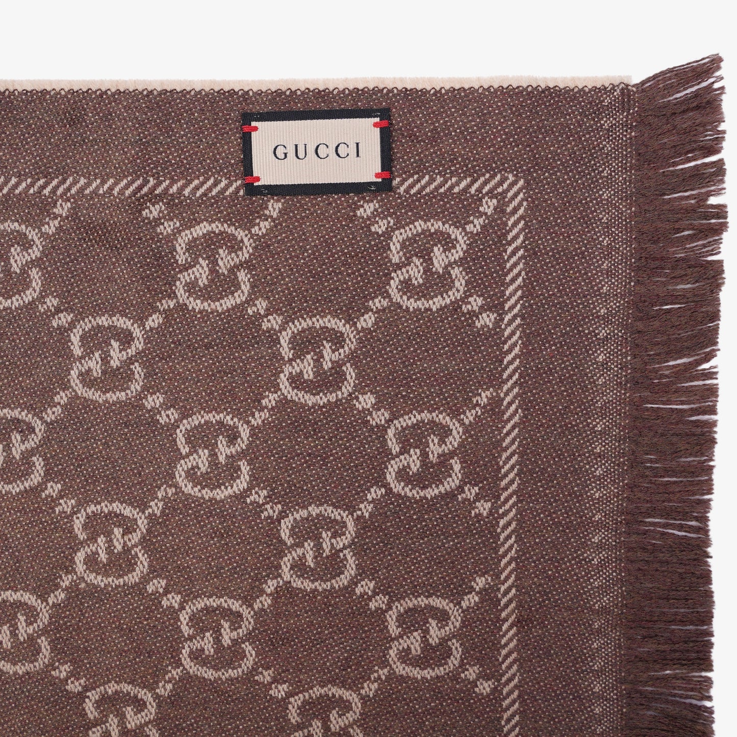 Gucci Womens GG Scarf Beige / Brown