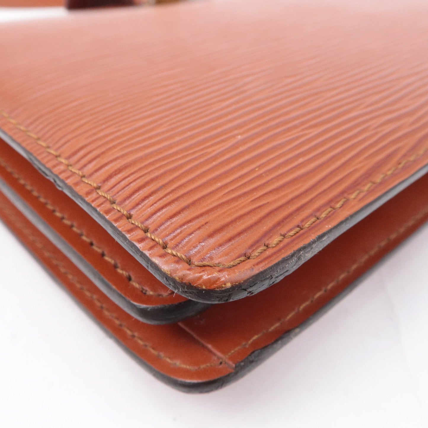 Louis Vuitton Epi Capucines Shoulder Bag Kenya Brown M52343