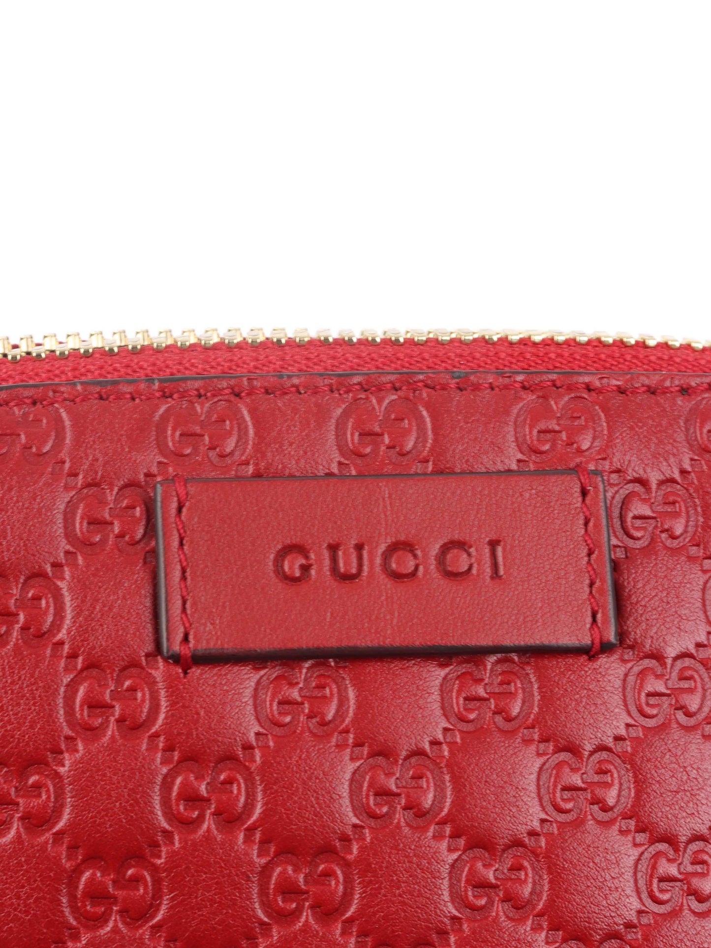 Gucci Red Cosmetic Pouch.