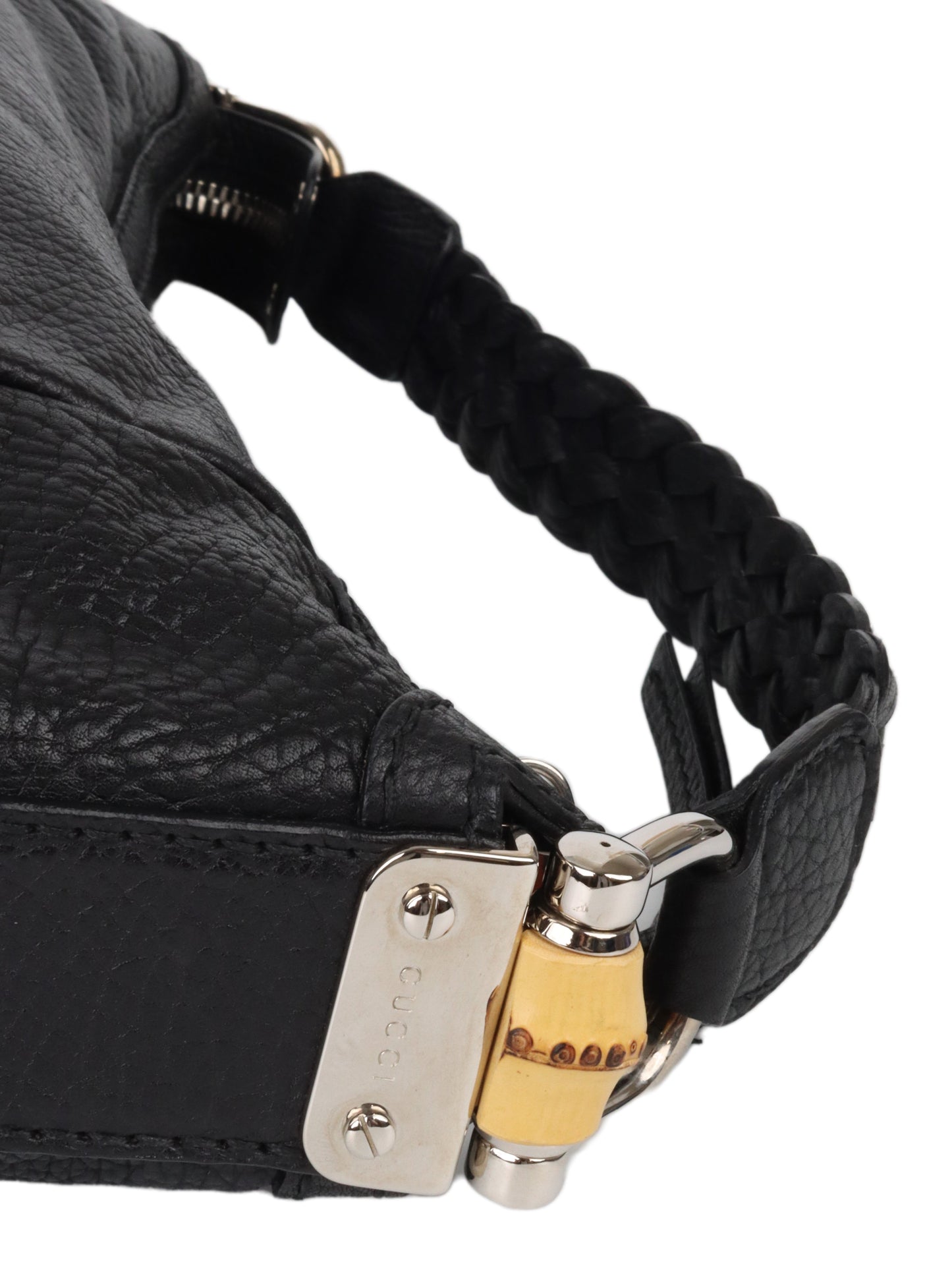 Gucci Bar Braided Bamboo Bag.