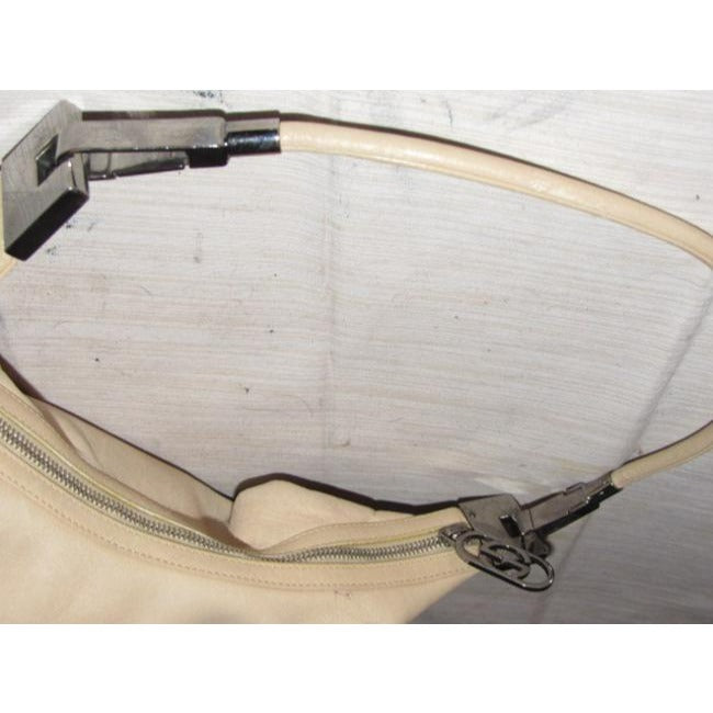 Gucci Shoulder Supple Style Cream Leather Hobo Bag