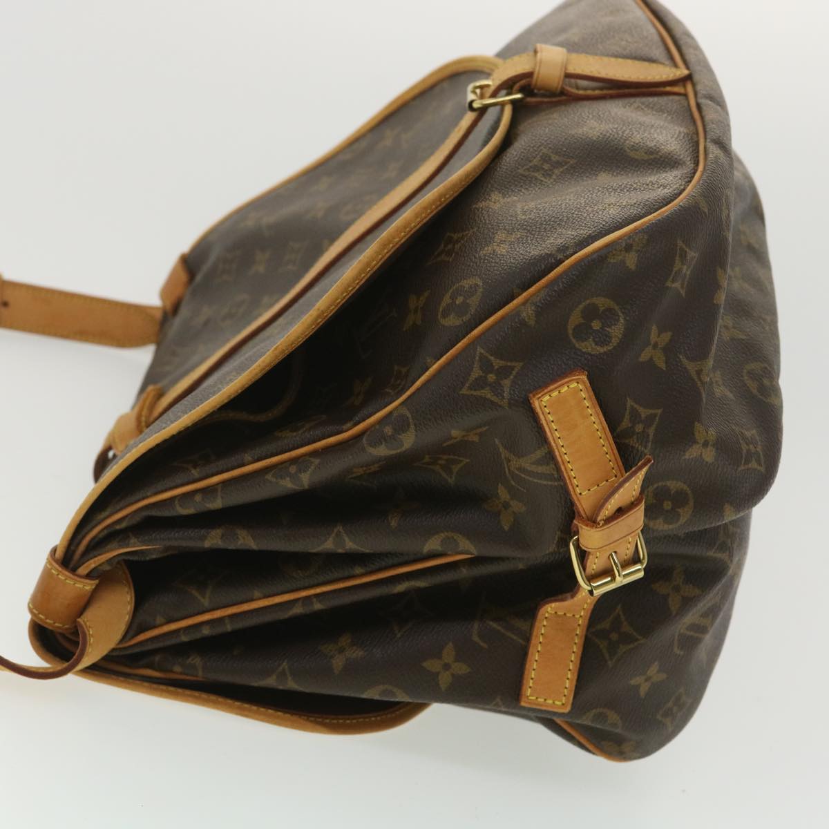 Louis Vuitton Brown Canvas Saumur shoulder bag