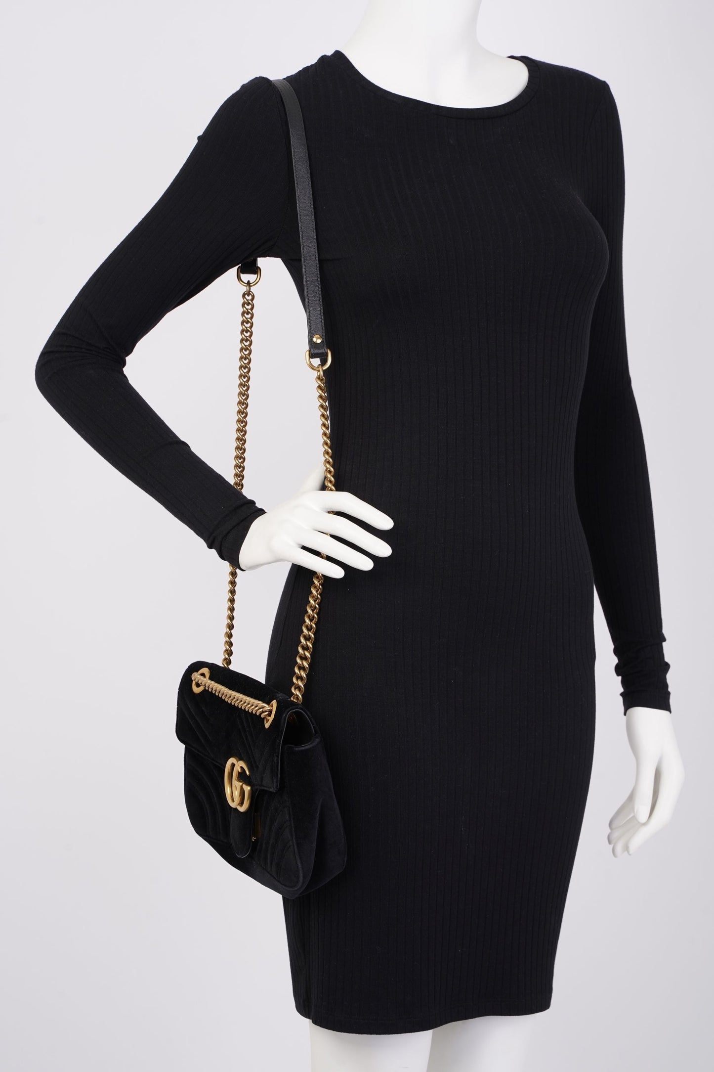 Gucci GG Marmont Small Black Velvet