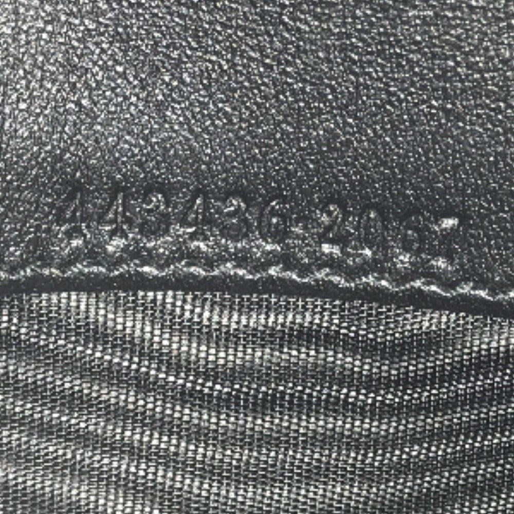 GUCCI Long Wallet Purse 443436 2057 leather black GG Marmont Continental Wallet Women Used